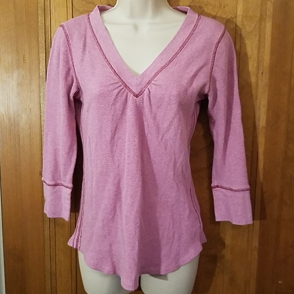 2/$15 Eddie Bauer pink thermal top, M